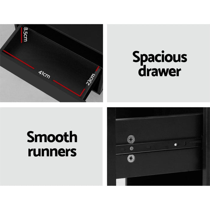 Artiss Bedside Tables Side Table Rgb Led Drawers Nightstand