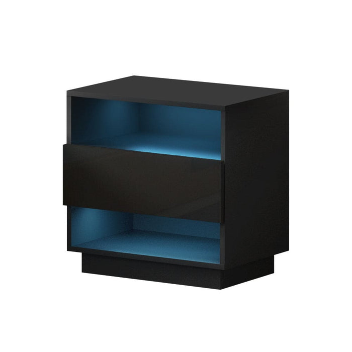 Artiss Bedside Tables Side Table Rgb Led Drawers Nightstand