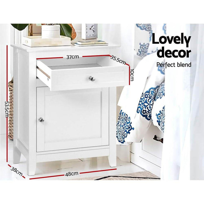 Artiss Bedside Tables Big Storage Drawers Cabinet
