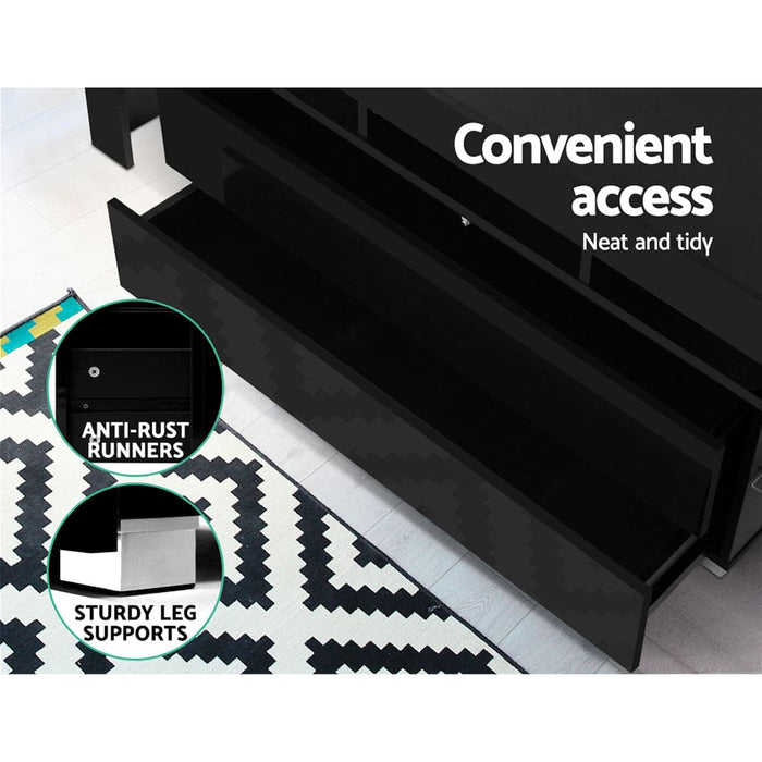 Artiss Tv Cabinet Entertainment Unit Stand Rgb Led Gloss