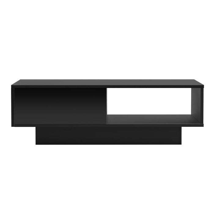 Artiss Coffee Table Led Lights High Gloss Storage Drawer