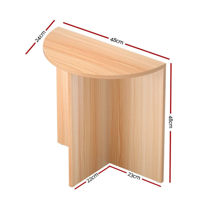 Artiss Coffee Table Side End Semi-circle Tables Bedside