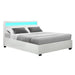 Artiss Cole Led Bed Frame Pu Leather Gas Lift Storage