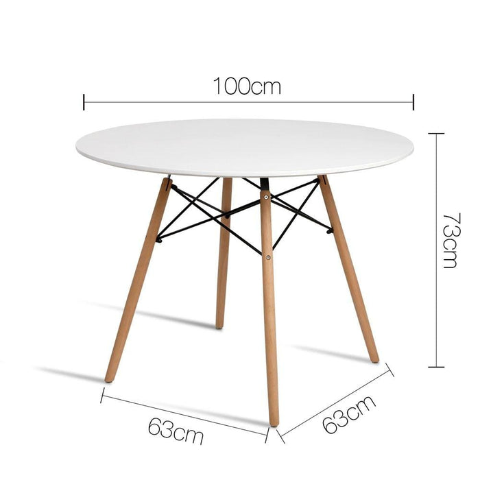 Artiss Dining Table 4 Seater Round Replica Dsw Eiffel