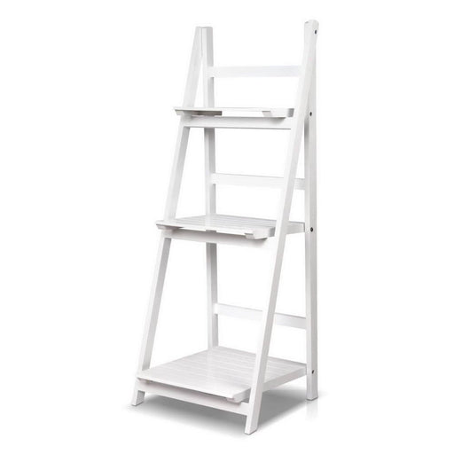 Artiss Display Shelf 3 Tier Wooden Ladder Stand Storage