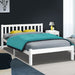 Artiss Double Full Size Wooden Bed Frame Sofie Pine Timber