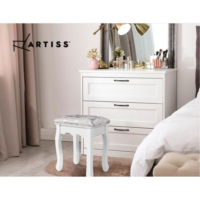 Artiss Dressing Stool Bedroom White Make Up Chair Living