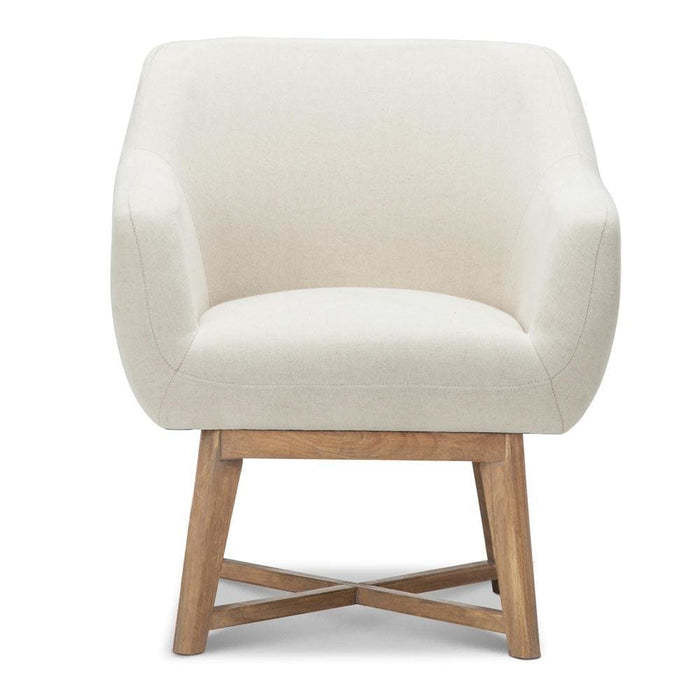 Artiss Fabric Tub Lounge Armchair - Beige Offer