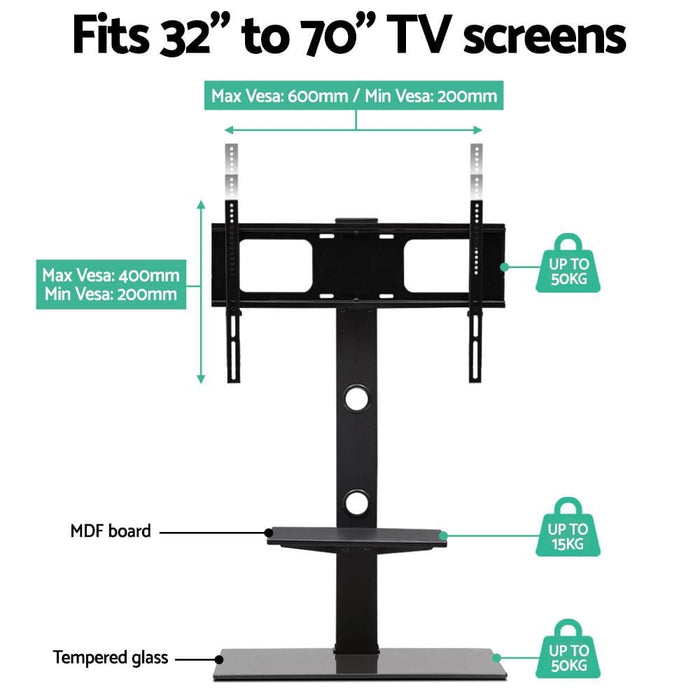 Artiss Floor Tv Stand with Bracket Shelf Mount