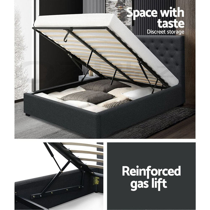 Artiss Bed Frame Double Size Gas Lift Base with Storage