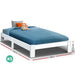 Artiss Bed Frame King Single Size Wooden Mattress Base