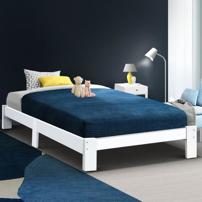 Artiss Bed Frame King Single Size Wooden Mattress Base