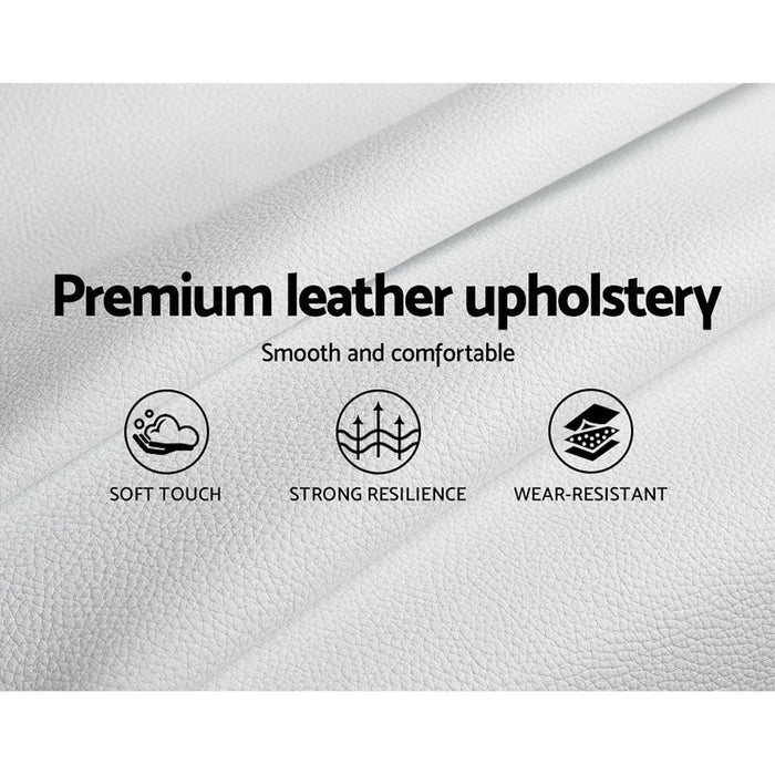 Artiss Bed Frame King Size Gas Lift Base with Storage White