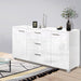Artiss High Gloss Sideboard Storage Cabinet Cupboard - White