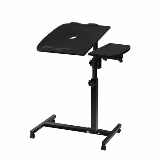 Artiss Laptop Table Desk Adjustable Stand with Fan - Black