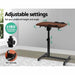 Artiss Laptop Table Desk Adjustable Stand - Walnut