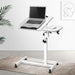 Artiss Laptop Table Desk Adjustable Stand with Fan - White