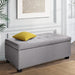 Artiss Large Fabric Storage Ottoman - Light Grey