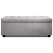 Artiss Large Fabric Storage Ottoman - Light Grey