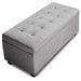 Artiss Large Fabric Storage Ottoman - Light Grey