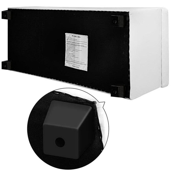 Artiss Large Pu Leather Storage Ottoman - White