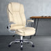 Artiss Pu Leather Executive Office Desk Chair - Beige