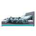 Artiss Lumi Led Bed Frame Fabric Gas Lift Storage - Grey