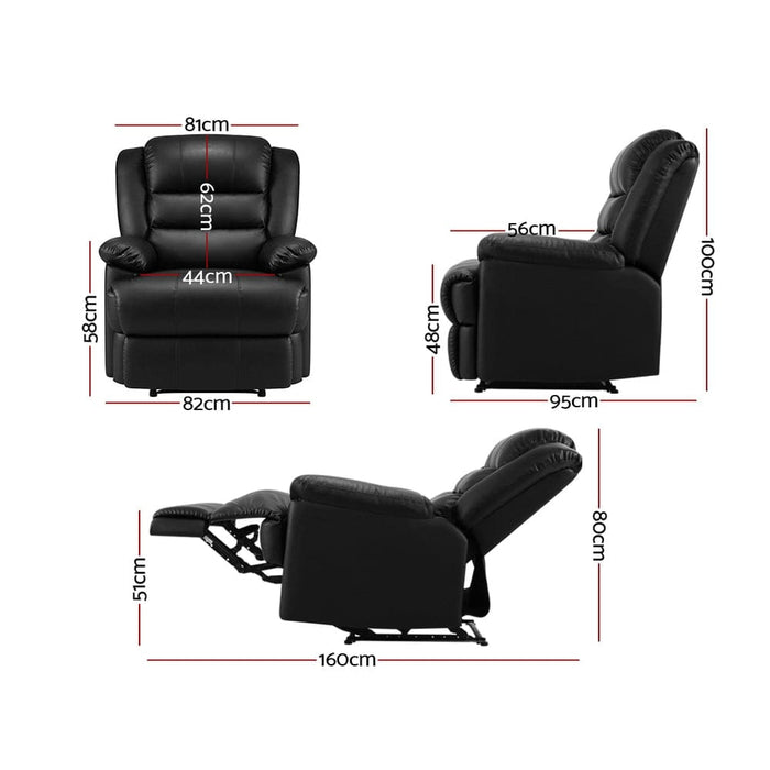 Artiss Recliner Chair Armchair Luxury Single Lounge Sofa