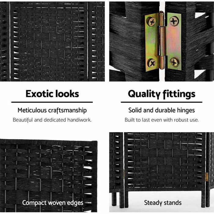 Artiss Room Divider 8 Panel Dividers Privacy Screen Rattan