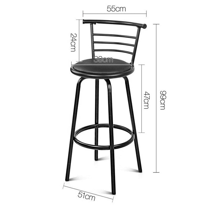 Nz Local Stock-artiss Set of 2 Pu Leather Bar Stools
