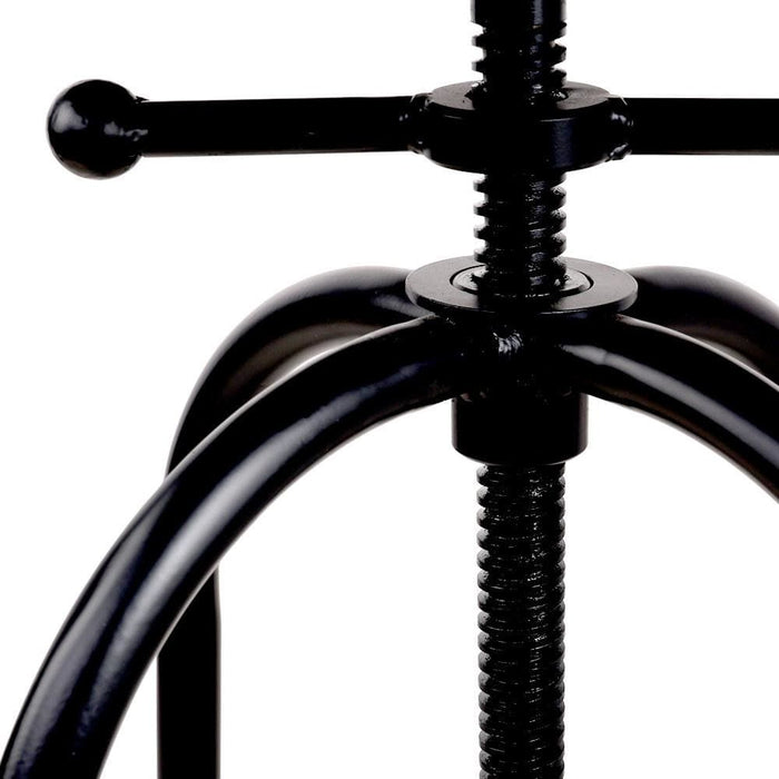 Artiss Bar Stool Industrial Round Seat Wood Metal - Black