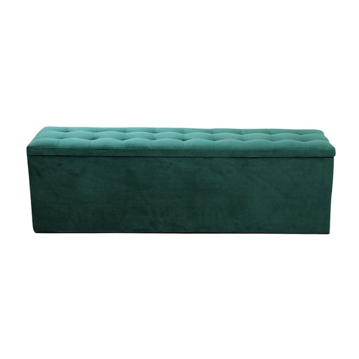 Artiss Storage Ottoman Blanket Box Velvet Foot Stool Rest