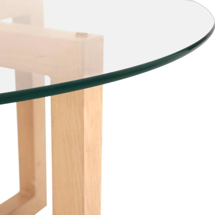 Nz Local Stock- Artiss Tempered Glass Round Coffee Table
