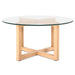 Nz Local Stock- Artiss Tempered Glass Round Coffee Table