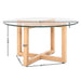 Nz Local Stock- Artiss Tempered Glass Round Coffee Table