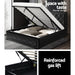 Artiss Tiyo Bed Frame Pu Leather Gas Lift Storage - Black
