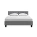 Artiss Vanke Bed Frame Fabric - Grey Queen