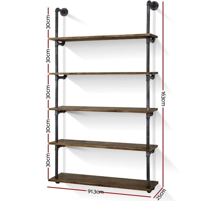 Artiss Wall Display Shelves Industrial Diy Pipe Shelf