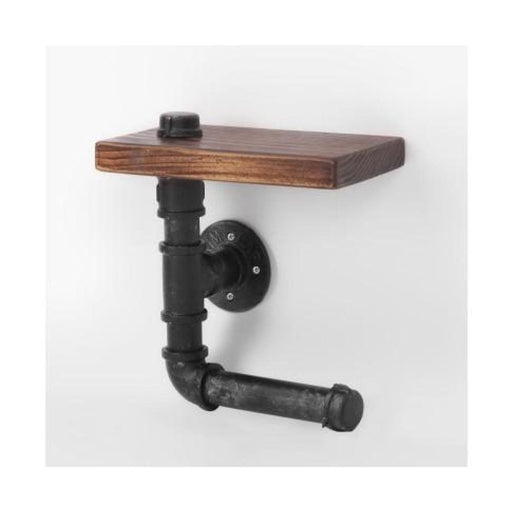 Artiss 1x Wall Shelves Paper Holder Industrial Pipe Shelf