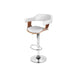 Artiss Wooden Pu Leather Bar Stool - White and Chrome
