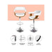 Artiss Wooden Pu Leather Bar Stool - White and Chrome