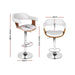 Artiss Wooden Pu Leather Bar Stool - White and Chrome