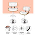 Artiss Wooden Gas Lift Bar Stool - White and Chrome