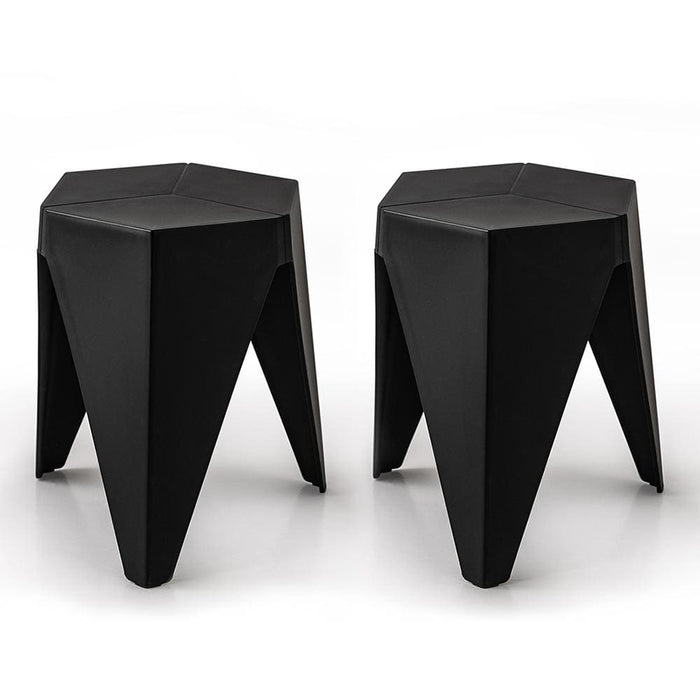 Artissin Set Of 2 Puzzle Stool Plastic Stacking Stools