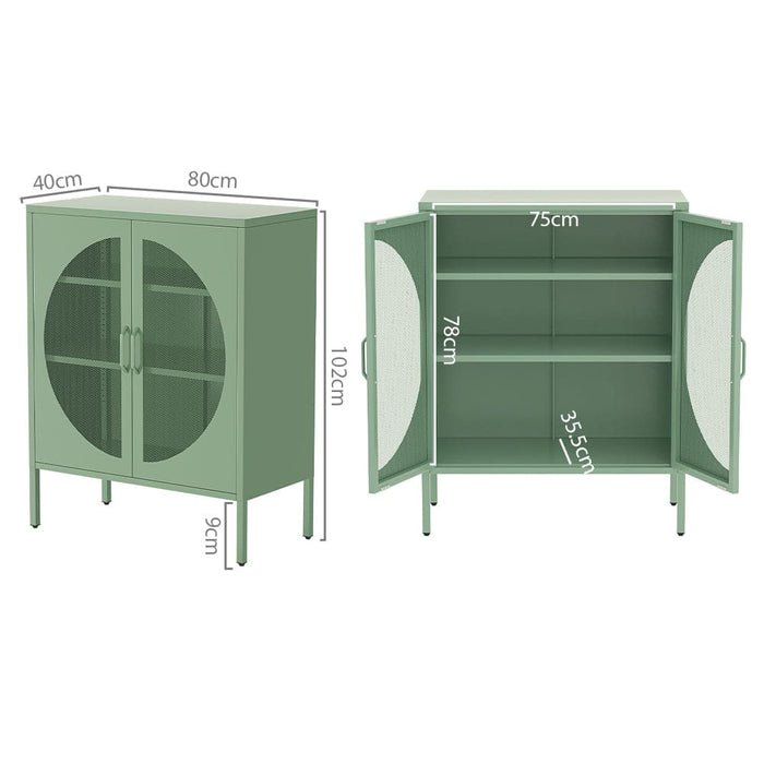 Artissin Buffet Sideboard Metal Locker Display Cabinet