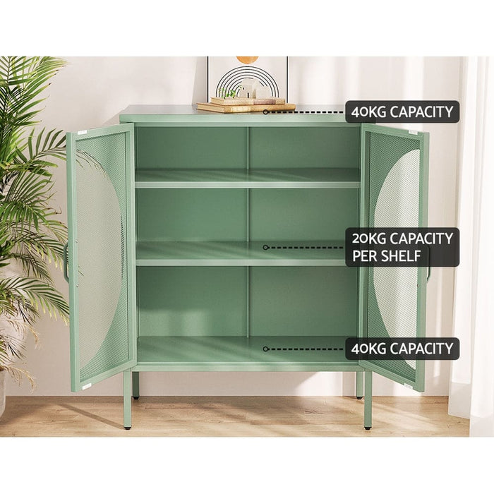 Artissin Buffet Sideboard Metal Locker Display Cabinet
