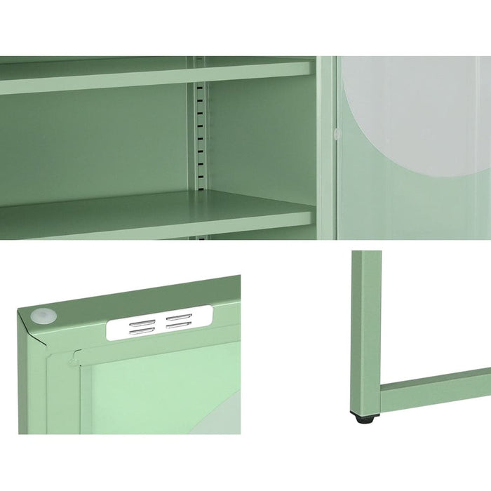 Artissin Buffet Sideboard Metal Locker Display Shelves