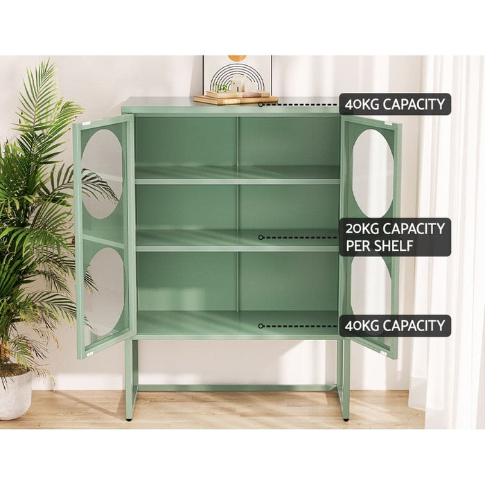 Artissin Buffet Sideboard Metal Locker Display Shelves