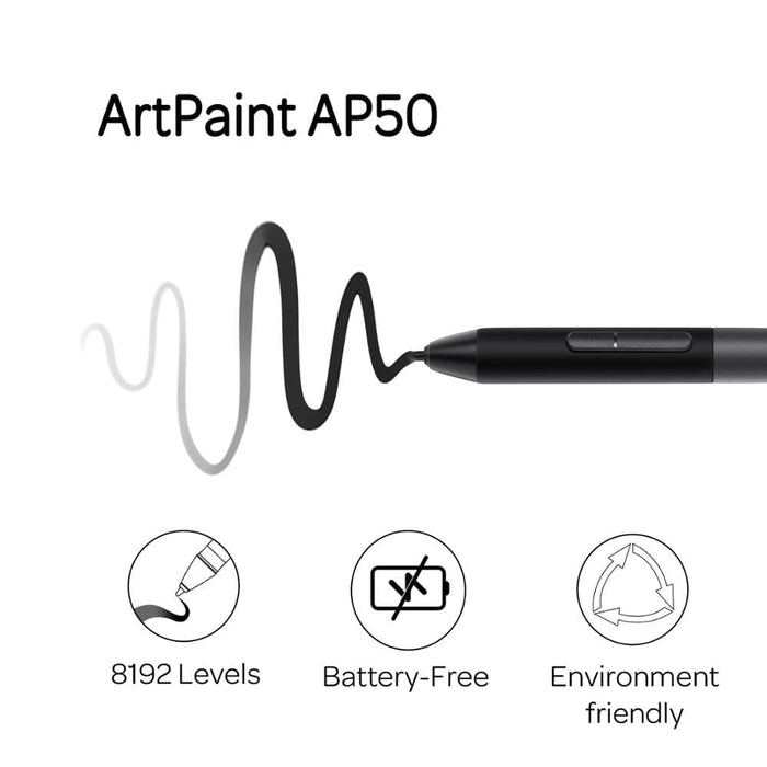 Artpaint Ap50 Battery-free Stylus With 8192 Levels Pen