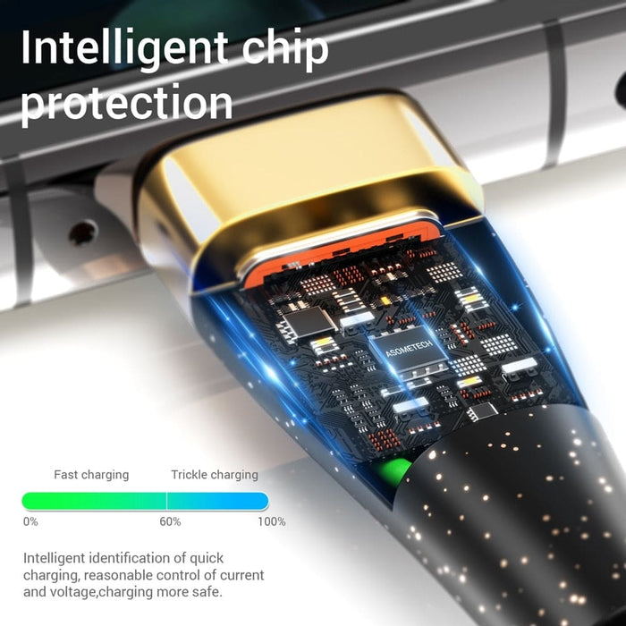 Asometech 3 in 1 Usb Charge Cable 6a 100w for Huawei/honor